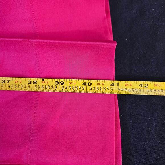 Mima Rosso Pink Kelsea Wrap Midi Dress Size L Pleated Collard Modest Barbiecore - Picture 8 of 8